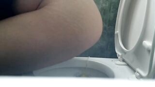 0008 soft and loud morning poop over toilet