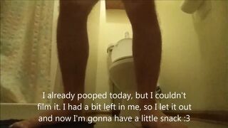 A nice snack of poop and cum