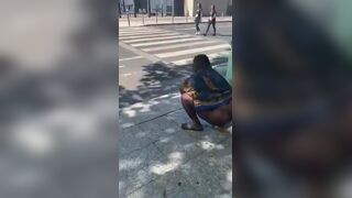 Black lady found pooping in public without any care, ScatKings.com Scat Porn 15 ScatKings.com Scat Porn