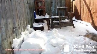 Pooping in a snowy back yard, ScatKings.com Scat Porn 2 ScatKings.com Scat Porn